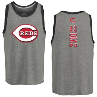 Men's Cincinnati Reds Alexis Diaz Ash Backer Tank Top